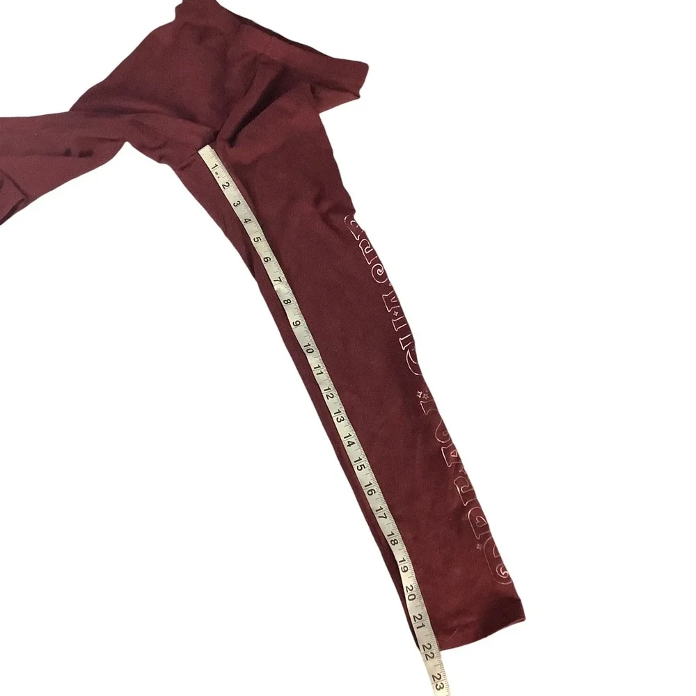 Old Navy Girls Burgundy Velour Leggings Dream Chaser Graphic Size M 8 Activewear